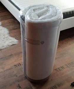 Eazzzy Topdekmatras opgerold en ingepakt